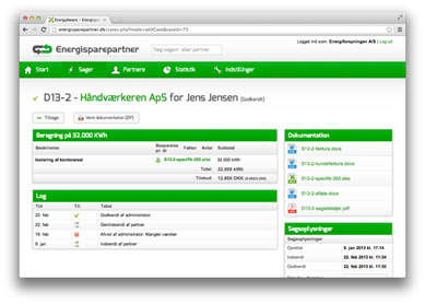 Administrationssystem til energibesparelser